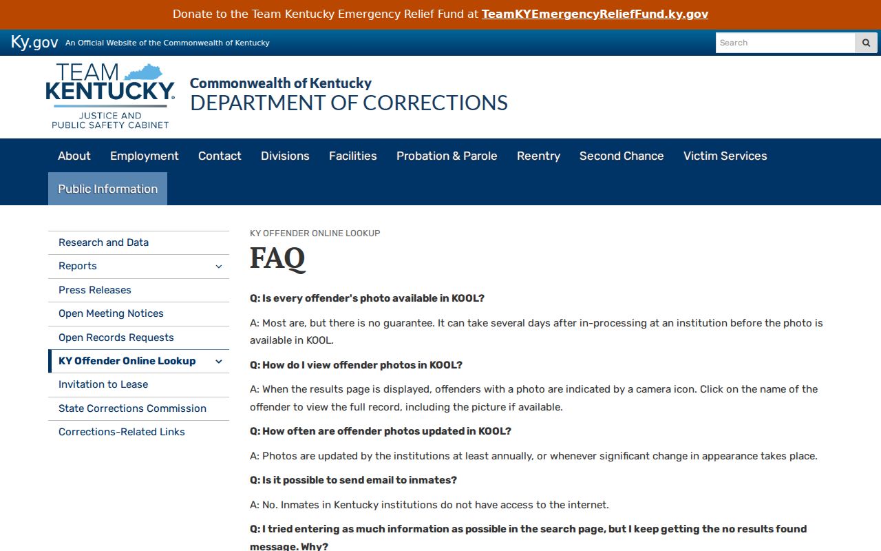Nicholas County arrest follow-up using official KOOL guidance