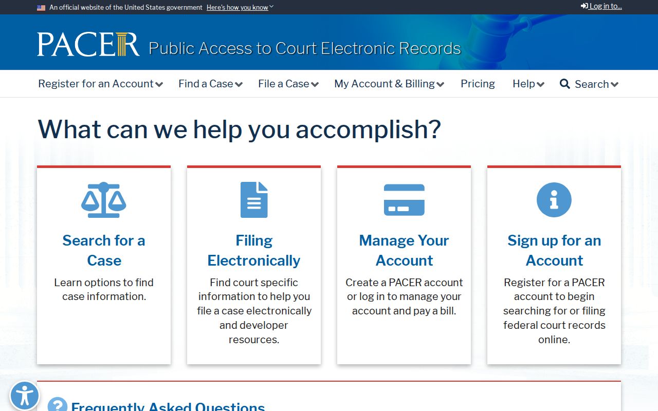 Nicholas County federal criminal court case access through PACER